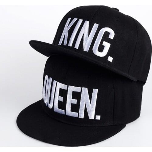 KING QUEEN Baseball Cap Men Women Snapback Dad Hat Bone Black Couple Lover Fashion Hip Hop Caps Embroidery Letter Casquette Hats