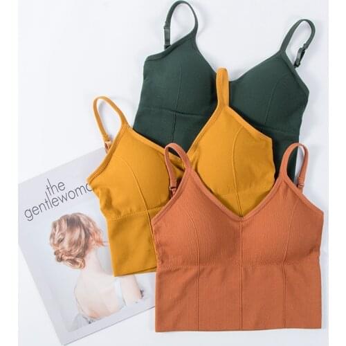 Sexy Backless Bralette Active Bra For Women Seamless Padded Bra Lingerie Cotton Wireless Comfortable Long Tops Brassiere