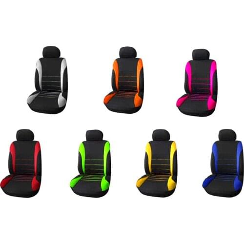 Front Car Seat Covers Front Airbag Ready Sport Bucket , 2-Piece Set