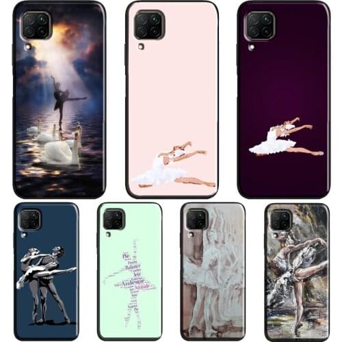 Swan Dance Ballet Case For Huawei P Smart 2019 Nova 5T P30 P40 P20 Pro Mate 10 20 Lite Honor 10i 8A 8X 9X