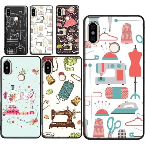 Sewing Machine Pattern For Xiaomi Mi Note 10 Lite A3 9T Case For POCO X3 For Redmi Note 9 Pro 8 7 8T 9S 9A 9C