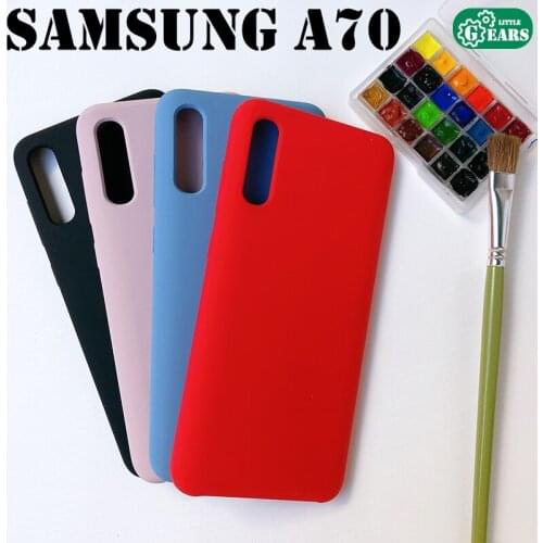 Liquid Silicone Case Samsung A70 soft Protector high quality mobile accessories