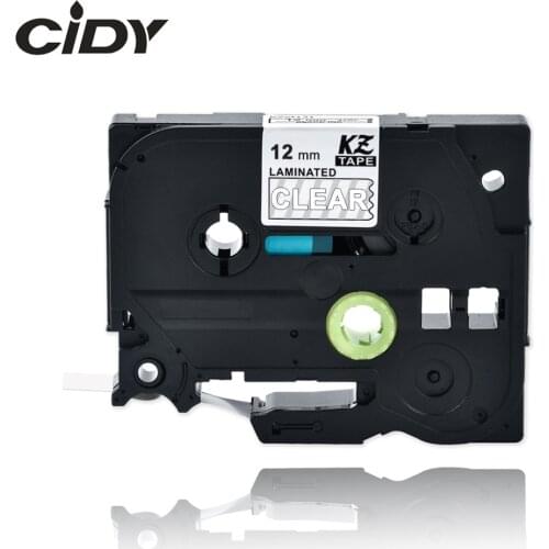 CIDY Tze 135 Tz135 White on Clear Laminated Compatible Brother P touch 12mm tze-135 tz-135 tze135 Label Tape Cassette Cartridge