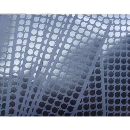 9mm 11mm 15mm 22mm 38.3mm silver Aluminum foil sealing label, cosmetic soft tube stickers aluminum sticker labels for bottle sea