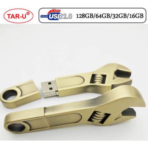 Pendrive Metal Adjustable Wrench USB Flash Drives 256GB Memory Stick 8GB 16GB 32GB 64GB 128GB USB 2.0 Flash Memories Thumb Disk