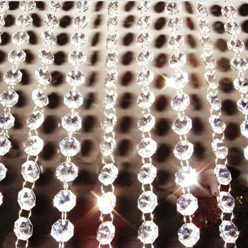 Hot Sale 250 Meters Top Quality Garland K9 Crystal Glass Beads, Crystal Chandelier Parts,Cristais Para Lustre Wedding Decoration