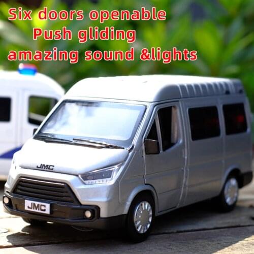 Toy Car 1:32 Scale JMC Van van Metal Alloy Diecast Car Model Miniature Model With Sound Light Model For Children Car