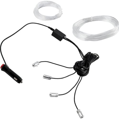 Colorful Light Strip Wire Lamp RGB LED Car Interior Fiber Optic Neon EL Wire Strip Light Wire Atmosphere