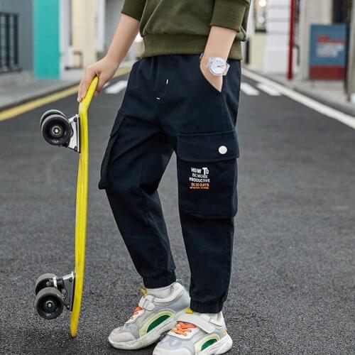 Hot Spring Autumn Thin Casual Pants Boys Kids Trousers Children Clothing Teenagers School Cotton Formal Sport High Quality