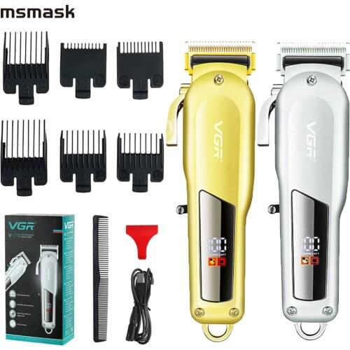 Hair Clipper Metal Electric Clippers Hair Salon Styling Hair Trimmer Hair Cutting Machine USB Charging High-Power LCD Display