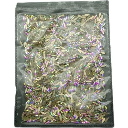 Wholesale 1440pcs/Pack Multi-Shapes Nail Art Crystal AB Flat Back Glass Stones For 3D Nail Decorations