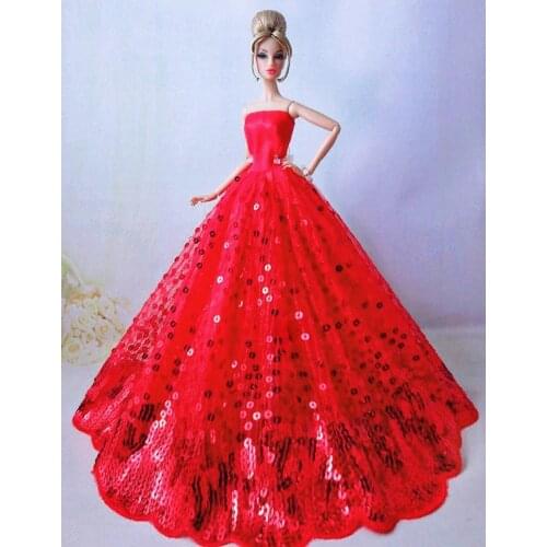 Genuine case for clothes doll barbie dress princess wedding dresses evening dress for barbie doll accessories outfits Clothing