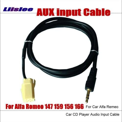 Original Plug AUX Adapter 3.5mm Connector For Alfa Romeo 147 159 156 166 Car Audio Media Cable CD Player Data Music Wire