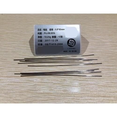 High purity platinum wire Pt wire platinum wire platinum wire electrode 0.8mm 99.99% purity 1cm / 5cm