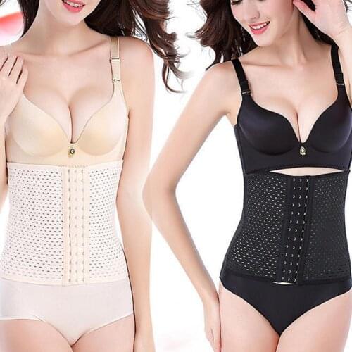 Simple Corset Cincher Hollow Out Skin-Friendly Flatten Abdomen Polyester Women Body Shaper Belt Comfortable to wear for Workout