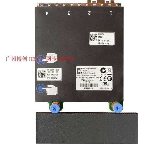 For Intel X520+I350 Dual Gigabit Gigabit Optical Port Network Card DELL R740 R730 R720 0C63DV