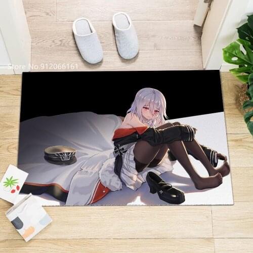Azur Lane Printed Kitchen Entrance Door Mat 40*60 cm Japan Anime Carpet Doormat Bedroom Indoor Floor Mats Anti-Slip Rug Decor