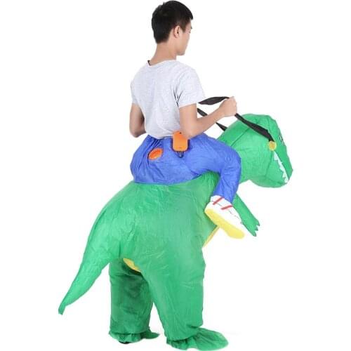 Adult Dinosaur Shape Inflatable Costume Suit Walking Fancy Fursuit Cosplay Party Outfit T-Rex Child Inflatable Animal Costume