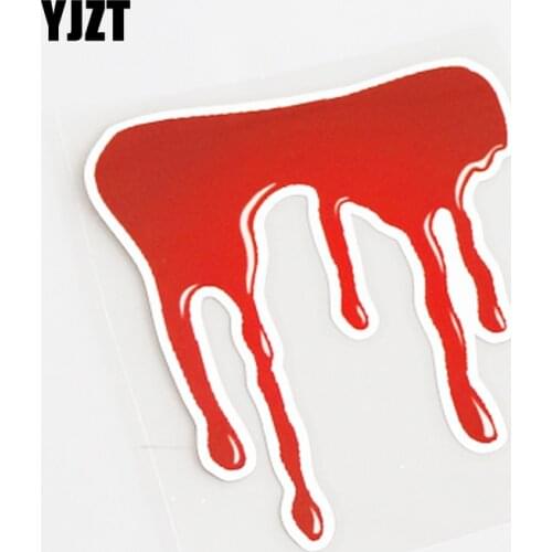 YJZT 8.5CM*10CM Personality Bloody Blood Car Sticker PVC Decal 13-0634