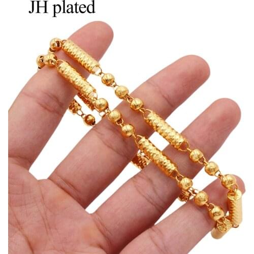 Necklace jewelry chain length 50cm wholesale chains Necklaces 24K gold colour chain on the neck necklace jewelry for men/women