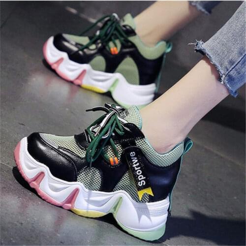 Womens Platform Wedge Hgh Heels Fashion Sneakers Breathable Chunky Summer Ankle Boots Sandals Casual Shoes