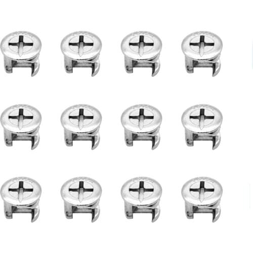 13x10mm 20 Pcs Furniture Cam Lock Nut Connectors Fittings for Cabinet Drawer Wardrobe Panel Connecting