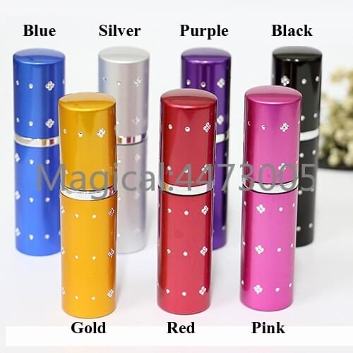 20pcs 5ml 10ml Empty Hot Pump Perfume Bottle Aluminum Glass Anodized Compact Parfum Atomiser Fragrance Mini Spray Scent-bottle