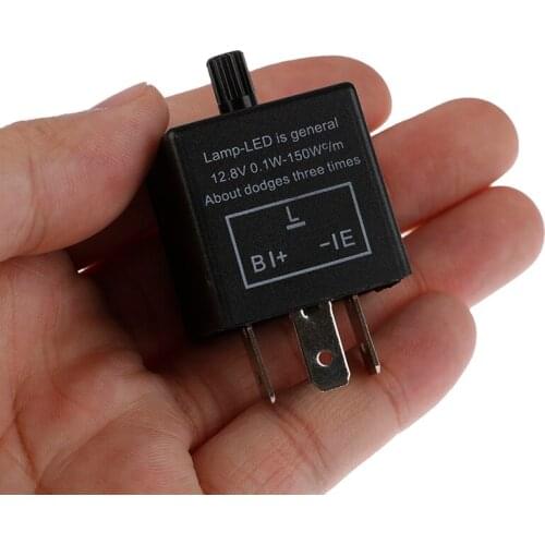 3Pins Car 12V Universal Electronic Adjustable Freauency LED Turn Flasher Relay