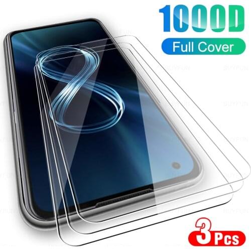 3PCS Tempered Glass For Asus Zenfone 8 Safety Protective Glass For asus zen fone 8 ZenFone8 8 Flip Screen Protection HD Film