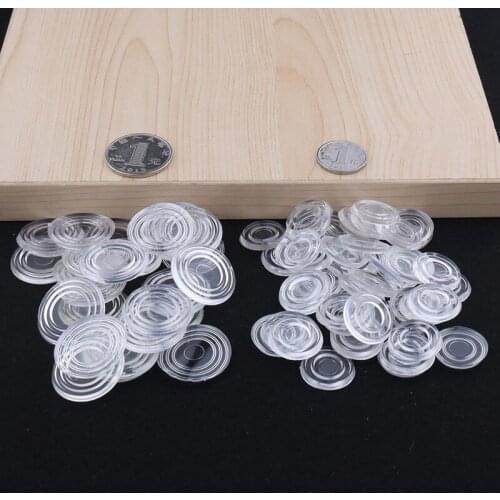 30pcs Rubber Chair Leg Pads Shock Proof Non-slip Coffee Glass Table Mat Transparent Furniture Protector Cover Home Decoration