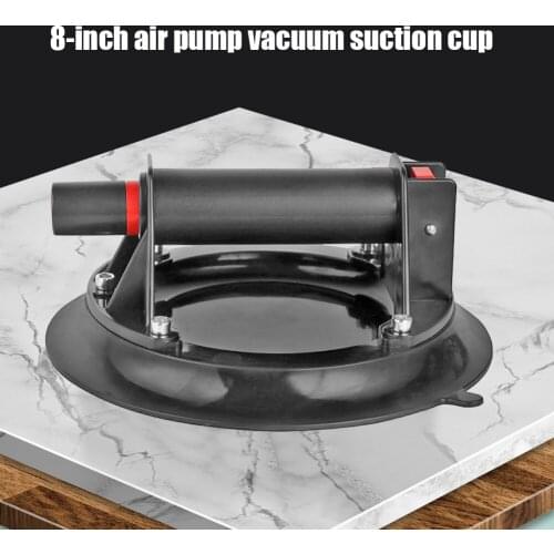 8 Inch Air Pump Vacuum Suction Cups Powerful Heavy-Duty Glass Lifter Handling Ceramic Tile Glass Large Plate Suction Pump Sucker
