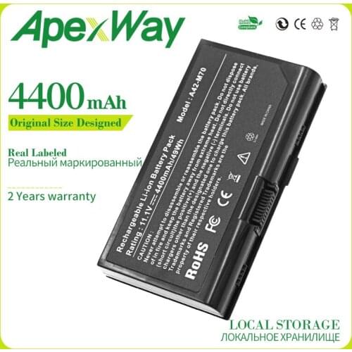 ApexWay 4400MAH Battery for ASUS A32-F70 A32-M70 G71 G71G G71GX G71V G71VG G72 G72G G72GX G72V L0690LC L082036 F70 F70S F70SL