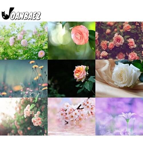 Flower Diamond Painting 5D Diy Pink Rose Mosaic Embroidery Cherry Blossom Cross Stitch Set Hand Inlaid Crafts Home Decoration