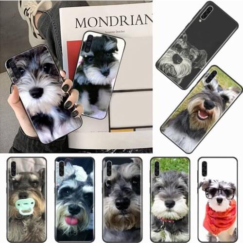 Schnauzer dog Phone Cases For Samsung galaxy S 9 10 20 A 10 21 30 31 40 50 51 71 s note 20 j 4 2018 plus