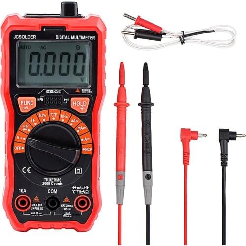 QHTITEC NCV Digital multimeter 6000 counts Auto Ranging AC/DC voltage Portable Accurate display Multimetro wires for tester