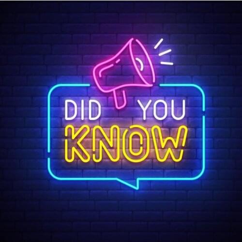 Decorative Light Did you Know With Horn Neon Bulb Light Wall Signs Signboard Decor Window Lamps In The Room Handmade Glass Tube