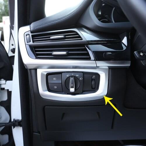 For BMW X5 f15 2014-2018 ABS Chrome Headlight Lamp Switch Decoration Frame Trim Car Accessories
