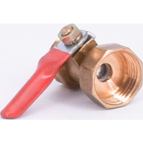 DN15 1/2" BSP Female x Male Brass Ball Valve Water Gas 57 PSI Hole 7mm With Red Handle