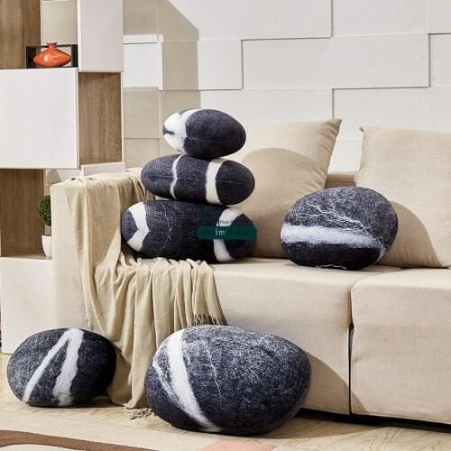 Dorimytrader Pop New 6 pcs Simulated Stellar Stone Stuffed Pillow Big Soft Sofa Cushions Stone Shape Toy Kids Play Doll DY60913