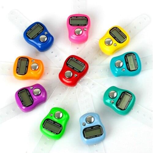 Electronic Digital Finger Ring Tally Counter Hand Held Knitting Row Counter Clicker NEW Mini Point Marker Counter LCD
