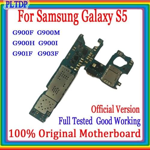 Official Version For Samsung Galaxy S5 G900F G900M G900H G900I G901F G903F Motherboard,100% Original Logic board Free Shipping