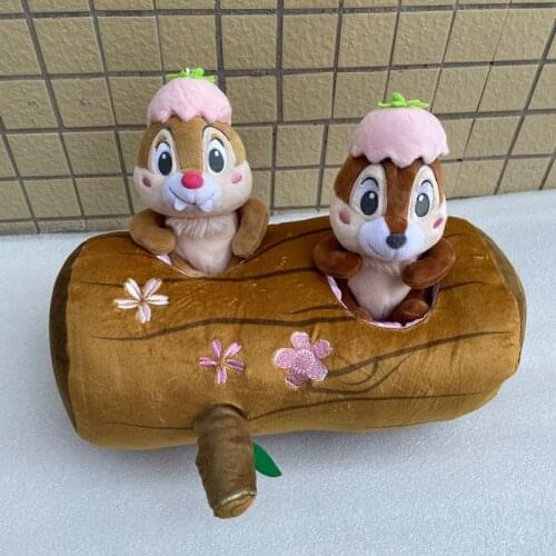 Limited Edition Disney Animation Cartoon Chip 'n' Dale Hug A Tree Modelling Plush Toy Kawaii Decoration Doll Kids Gift 30cm