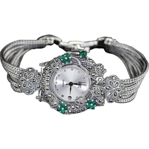 Jade Angel Womens Silver Watch