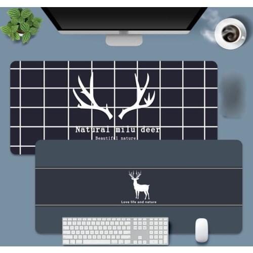 Nordic Deer Mouse Pad Large XXL Writing Gaming Desk Mats Computer Gamer Keyboard Mouse Mat Desk Mousepad for PC Desk Pad