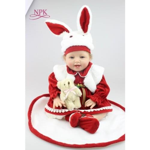 NPK Lovely Girl Princess Reborn Baby Dolls 22'' soft cloth Body Lifelike Baby Dolls Reborns girls kids Birthday gifts