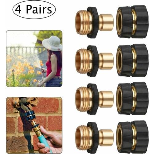 3/4 Inch Thread Brass Quick Connector Garden Watering Adapter Drip Irrigation Copper Hose Quick Connector Fittings Accessories