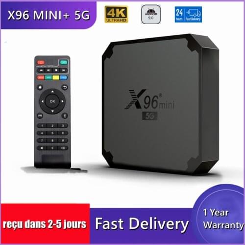 Best X96Mini+ 5G Iptv Android 9.0 TVBox S905w4 2G 16G 4k M3u Smart Ip Tv Set Top Box Neo Tv Francais Ship From France