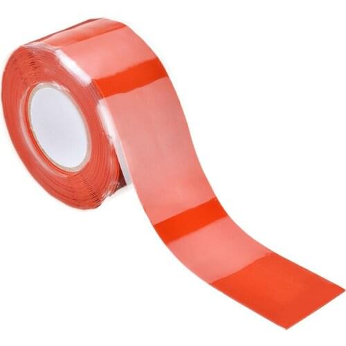 Mayitr 1pc 2.5cm x 3m Car Auto Red Self Fusing Silicone Tape Plumbers Electricians Pipe Repair Hose Leak Fix Accessories