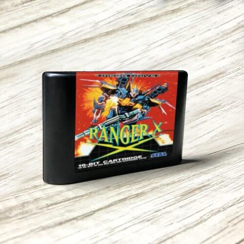 Ranger-X - EUR Label Flashkit MD Electroless Gold PCB Card for Sega Genesis Megadrive Video Game Console