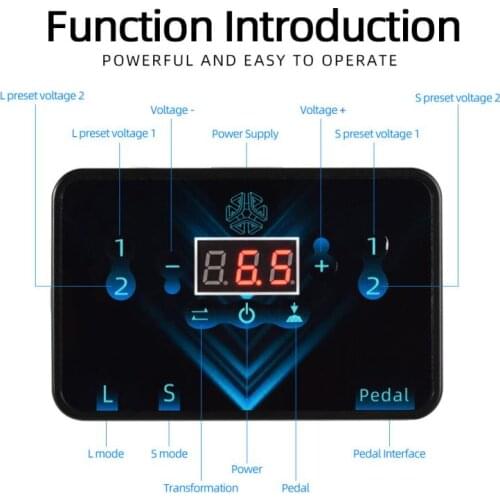 Newest Wireless Tattoo Power Supply Battery Pack For Tattoo Machine Supply Hardcover Adjustable Blue Light Tattoo Power Supply